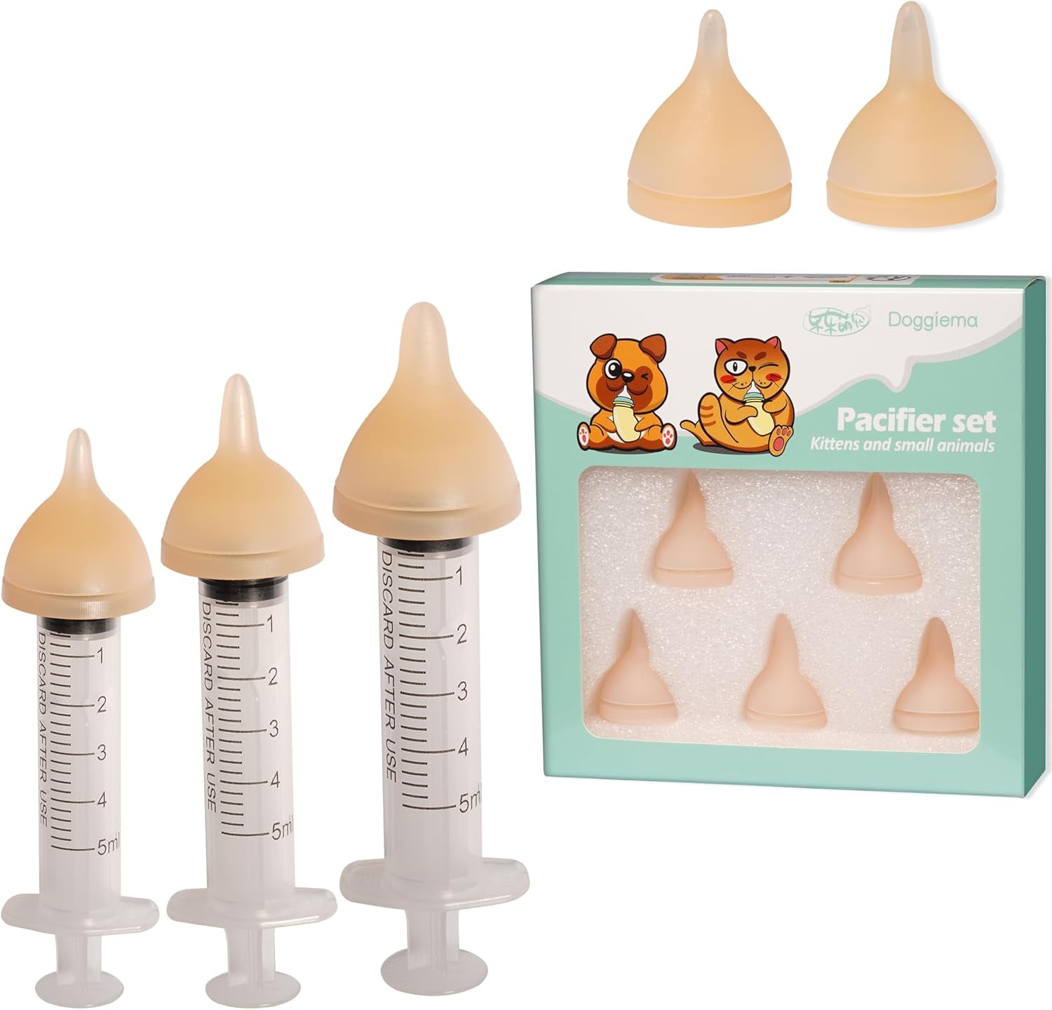doggiema-kittens-feeder-bottle-silicone-feeding-nipple-and-syringes-angled-bottle-suitable-for-kitten-feeding-bottle-ventilation-system-three-types-of-nipple-can-cover-kittens-different-ages