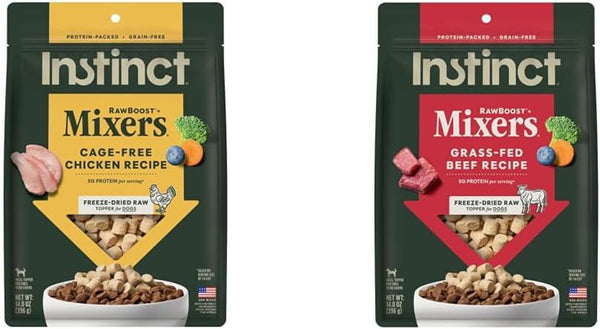 Instinct Freeze Dried Mixers, Dog Food Toppers, Gut Health, 5.5 Oz. Bag13