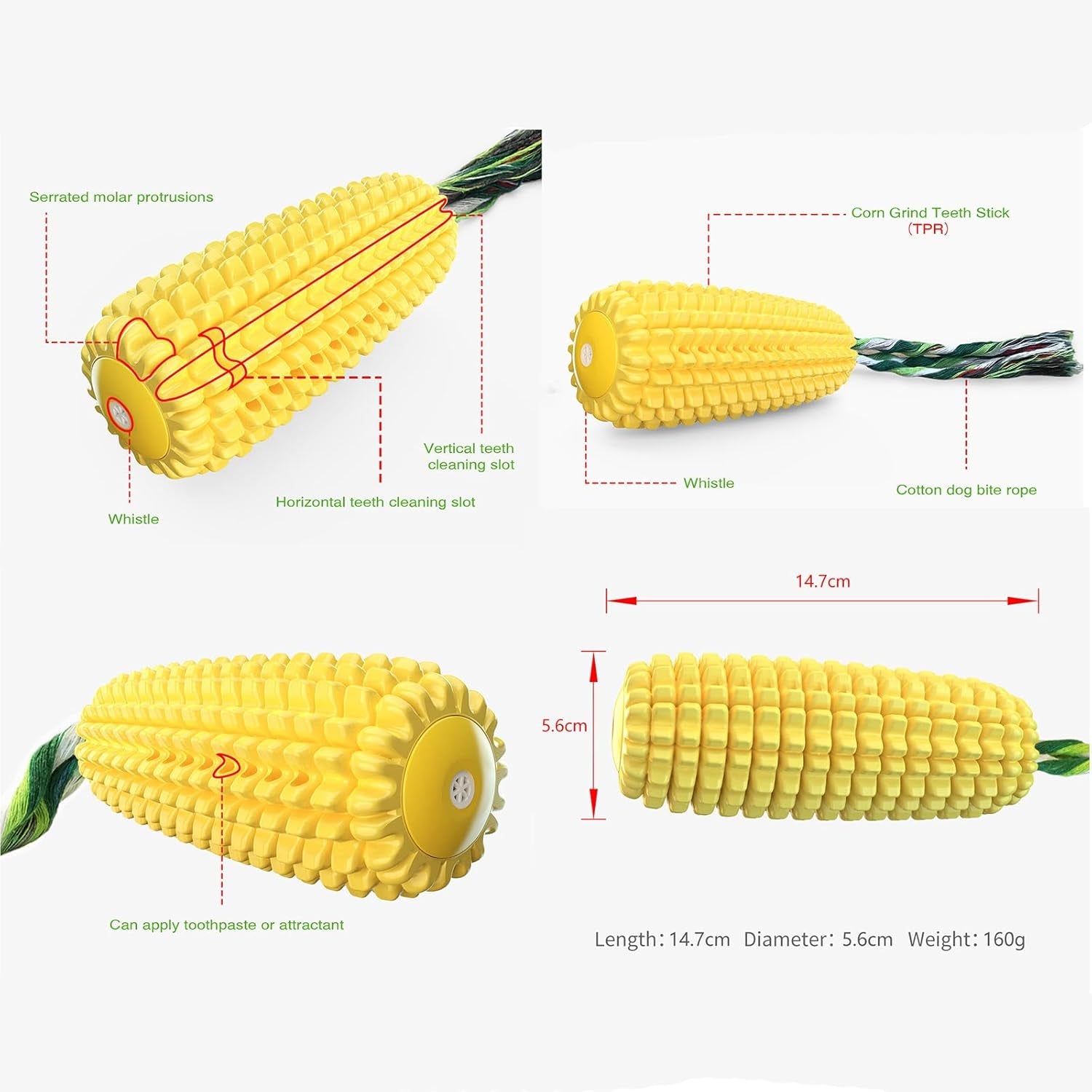carllg-dog-chew-toys-for-aggressive-chewers-indestructible-tough-durable-squeaky-interactive-dog-toys-puppy-teeth-chew-corn-stick-toy-for-small-medium-large-breed