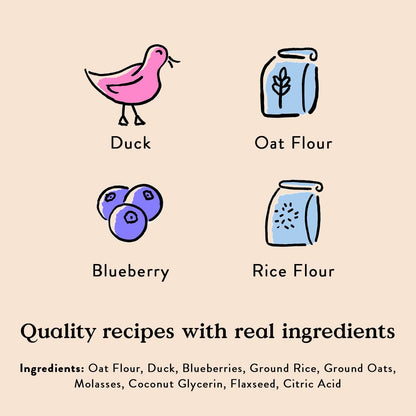 Bocce'S Bakery Quack Quack Quack Dog Training Treats, Duck & Blueberry, 6Oz2