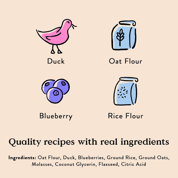 Bocce'S Bakery Quack Quack Quack Dog Training Treats, Duck & Blueberry, 6Oz2