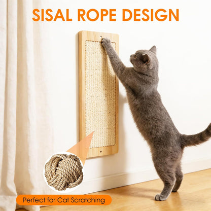 6In1 Cat Wall Shelves Climbing Systems, Large Cat Furniture Shelf Set Wall Hanging Mounted, Hammock Sisal Scratching Perch Bed 2 Steps Tower Tree for Indoor House Corner Ladder4