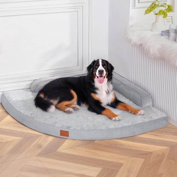 MEKIY Orthopedic Waterproof Dog Bed with Sides for Extra Large Sizes Dogs | Egg Crate Foam, Waterproof Liner, Anti-Slip Bottom, Space-Saving, Perfect for Corners and Sofa Edges, 40 X 40 Inch13
