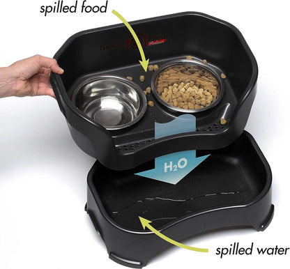 Neater Pet Brands Neater Feeder Deluxe Mess Proof Dog Bowls Elevated for Large Dogs over 40 Lbs, Made in USA, No Spill Raised Dog Food Bowl Stand Feeding Station, Food and Water Bowl Set, Black3