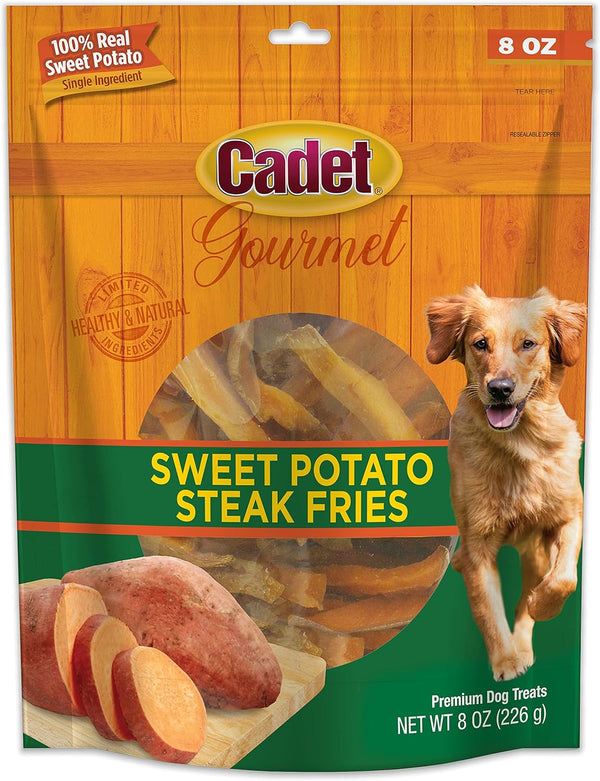 Cadet Gourmet Sweet Potato Steak Fries Dog Treats, 1 Lb | 100% Real Sweet Potato, Healthy Natural Chewy Dog Treats, Single Ingredient, Dog Training Treats, for Small & Large Dogs12