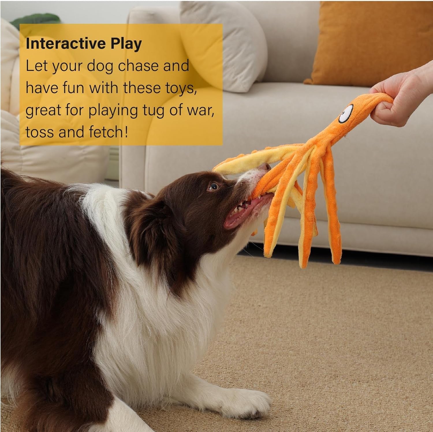 cpyosn-2-pack-octopus-dog-toys-no-stuffing-squeaky-crinkle-plush-chew-toys-mess-free-design-interactive-squeaker-crinkle-sounds-machine-washable-12-6-inch-for-all-breeds