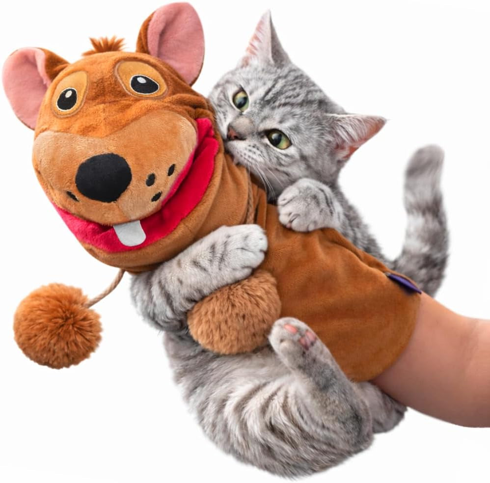 pounce-purr-meow-mitt-wearable-cat-wrestling-glove-puppet-mouse-catnip-silvervine-plush-hand-puppet-crinkle-sounds-wiggling-arms-dual-layer-interactive-toy-indoor-cats-kitten