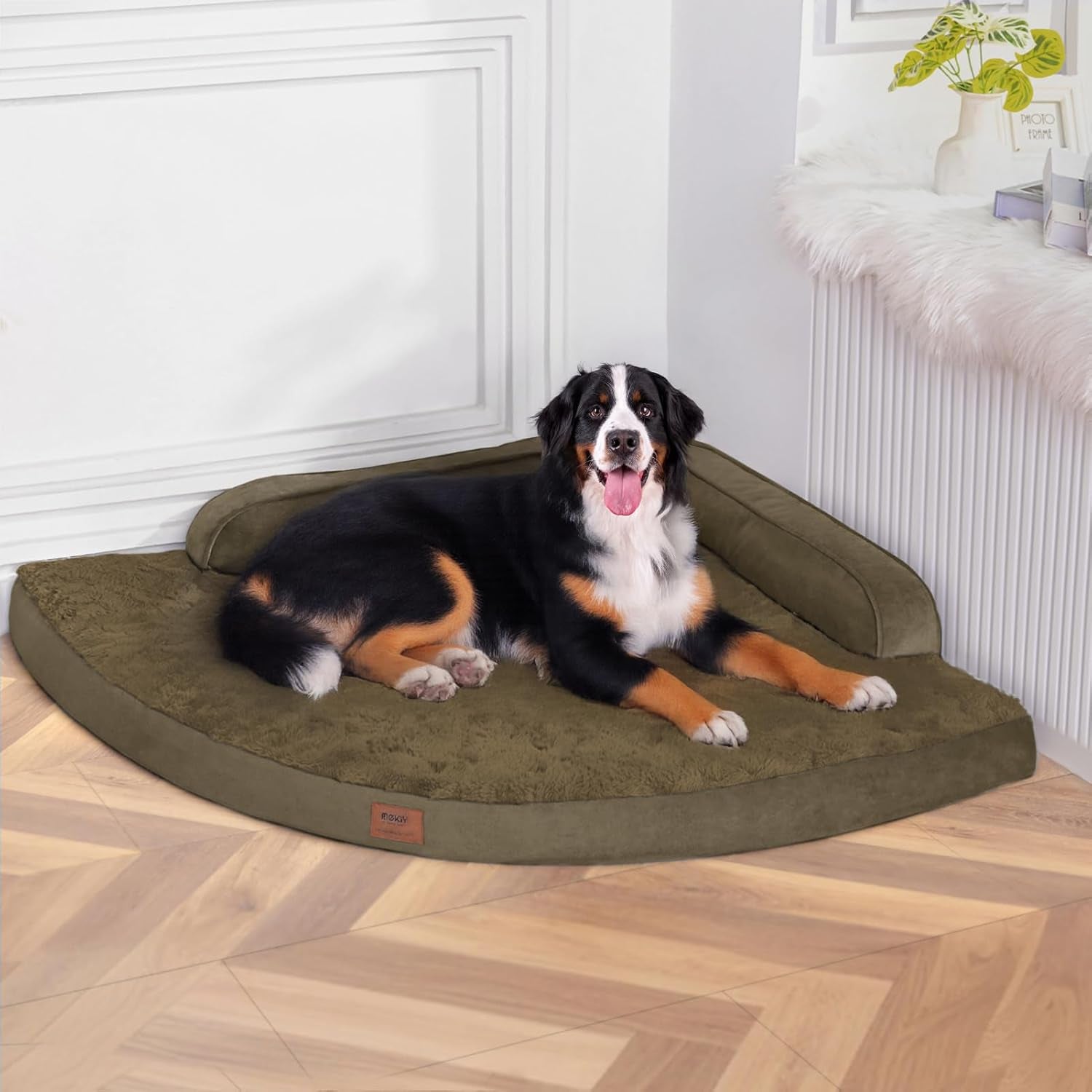 mekiy-orthopedic-waterproof-dog-bed-with-sides-for-extra-large-sizes-dogs-egg-crate-foam-waterproof-liner-anti-slip-bottom-space-saving-perfect-for-corners-and-sofa-edges-40-x-40-inch