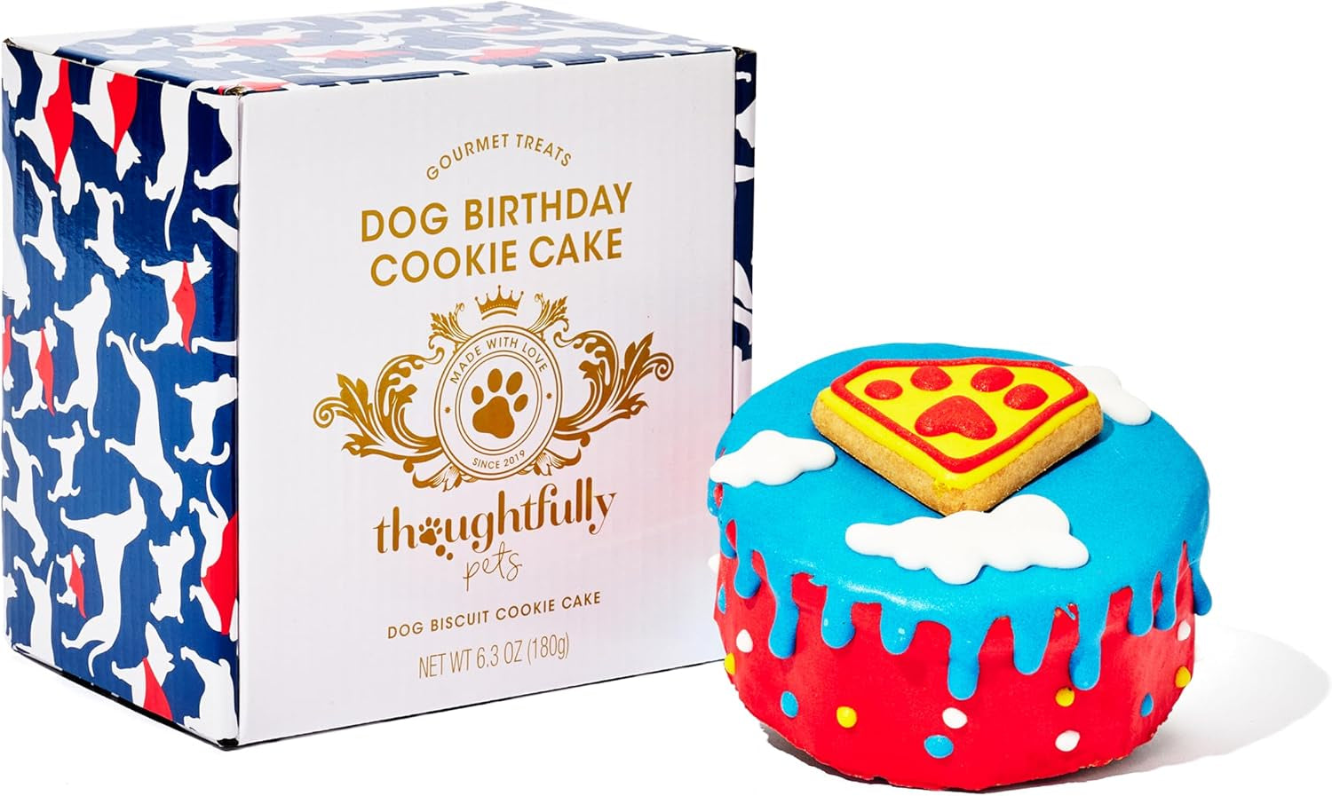 blue-dog-birthday-cookie-cake-decorated-gourmet-biscuit-dog-treat-cake-crunchy-dog-biscuit-birthday-gift-for-dogs-dog-lover-gift-pet-celebration-dog-mom-dog-dad-gifts