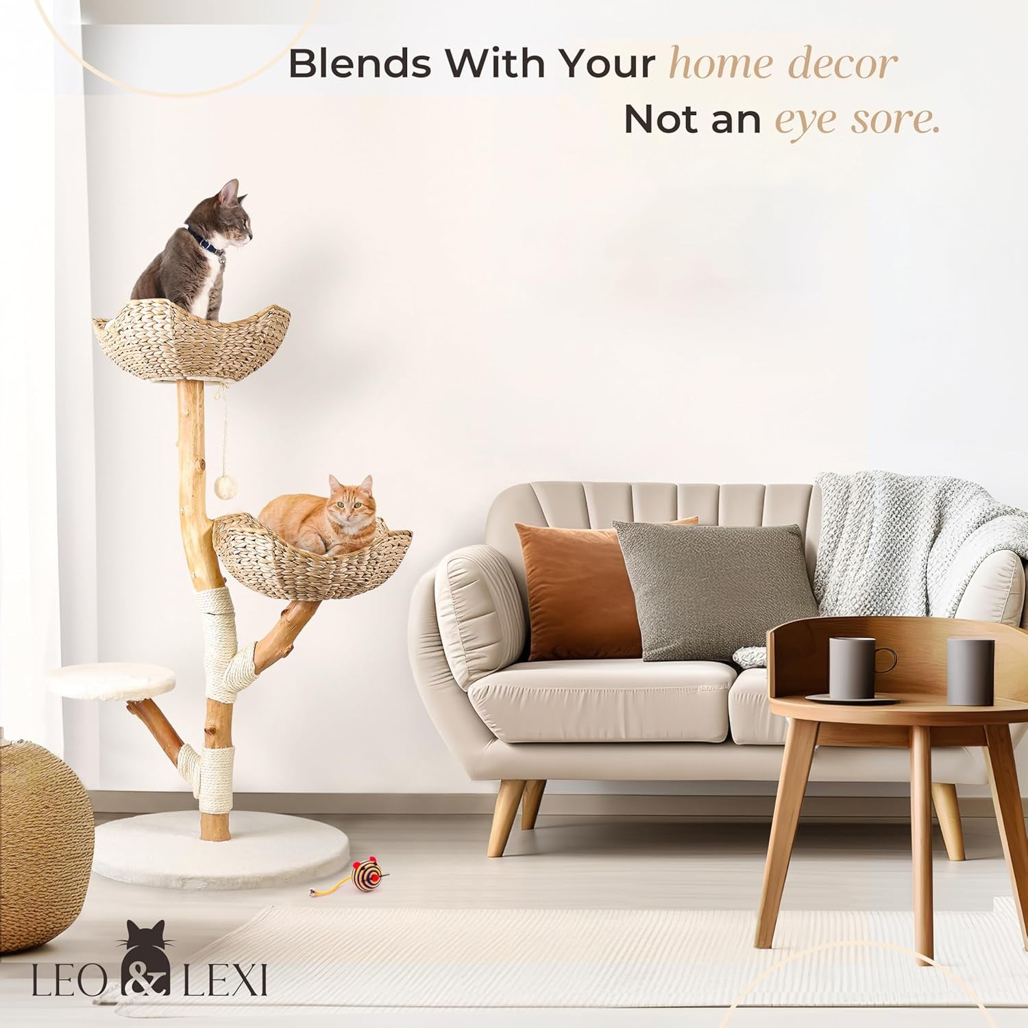 leo-lexi-aesthetic-real-wood-modern-cat-tree-46-inches-tall-sturdy-solid-natural-wood-tower-for-large-cats-scratching-post-with-wicker-basket-bed-luxury-boho-furniture-for-indoor-cats