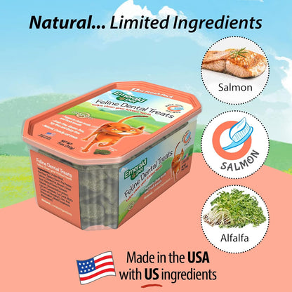 Emerald Pet Grain-Free Cat Dental Treats with Salmon – Crunchy Natural Dental Treats for Cats to Clean Teeth, Freshen Breath, and Reduce Plaque & Tartar – 11 Oz Tub5