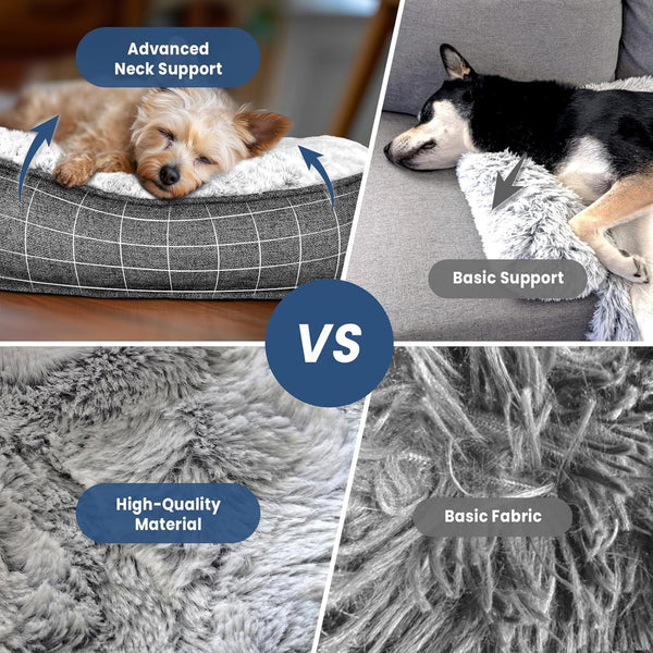 Calming Large Dog Bed for Couch, 41 X 37 Inch Removable Couch Cover for Dogs Washable, Non-Slip Fluffy Plush Dog Sofa Mat for Furniture Protector - Grey5