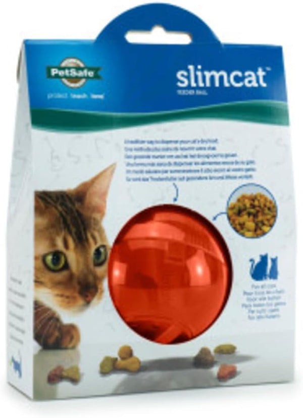 Petsafe Slimcat Feeder Ball Cat Toy, Blue | Interactive Puzzle Game for Your Cat, Adjustable Openings Control Portion & Feed Speed, Slows Fast Eaters, Improve Digestion5