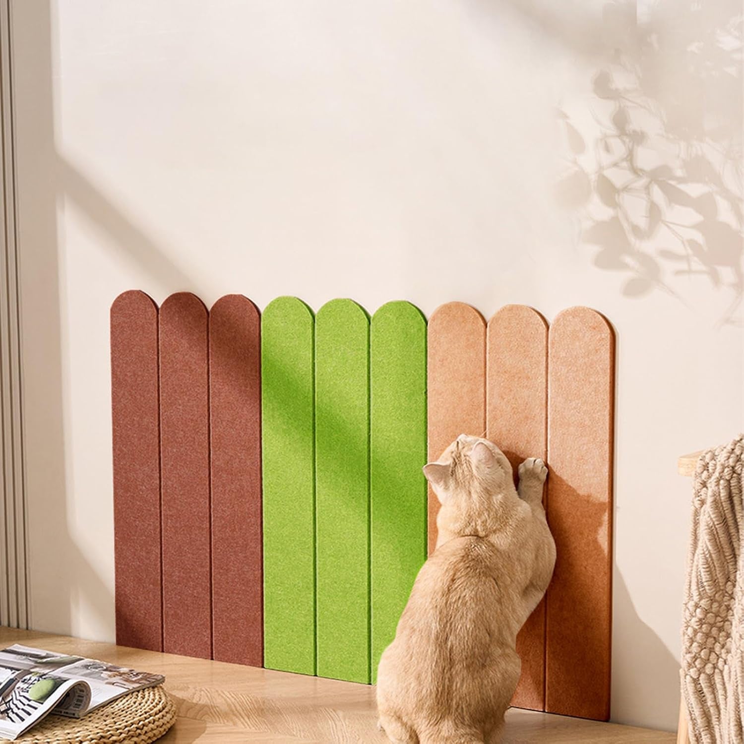 cat-wall-scratcher-scratching-pads-3-panel-0-35-thick-felt-scratching-post-alternative-self-adhesive-cat-scratch-mat-for-sofa-door-wall-longan-yellow