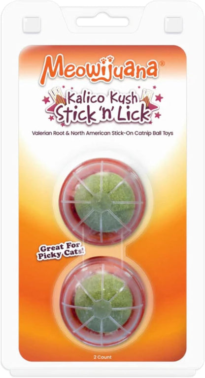Meowijuana Stick 'N' Lick Catnip Balls, 2-Pack | Purrple Passion | Stickable Catnip & Valerian Root Balls for Cats, 2-Pack; Calming Enrichment for Anxious Cats; Organic, North American-Grown9