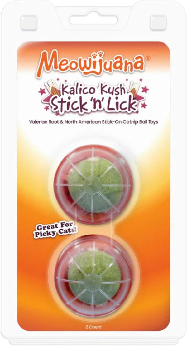Meowijuana Stick 'N' Lick Catnip Balls, 2-Pack | Purrple Passion | Stickable Catnip & Valerian Root Balls for Cats, 2-Pack; Calming Enrichment for Anxious Cats; Organic, North American-Grown9