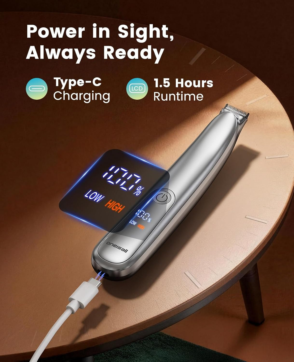 oneisall-dog-paw-trimmer-with-led-light-skin-friendly-curved-blade-low-noise-paw-clippers-2-speed-6500-rpm-for-dogs-cats-cordless-between-toes-sensitive-areas