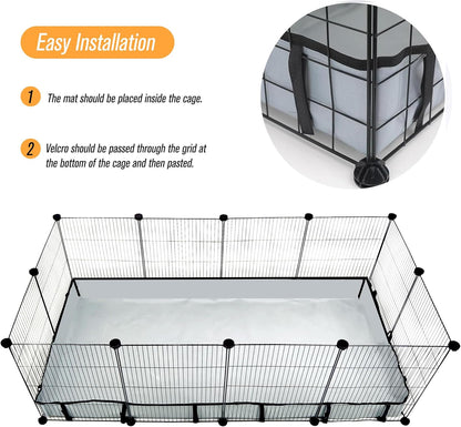 DZWLKJ Guinea Pig Cage Liner Tarp Bottom Waterproof and Washable.Available in 22 Sizes. Base Also for Rabbits, Bunny, Chinchesillas, Hedgehog, Ferrets and Other Small Animals(24X48 Inches)4