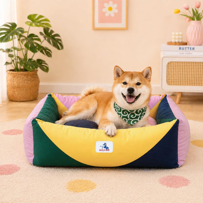 Cotton Canvas Dog Bed (290Gsm Thick), 24"X20"X8" Durable Waterproof | Cute Dog Beds for Small Dogs, Orthopedic Bed with Washable Removable Cover, Anti-Chewing Pet Bed Anti-Slip Black&White8