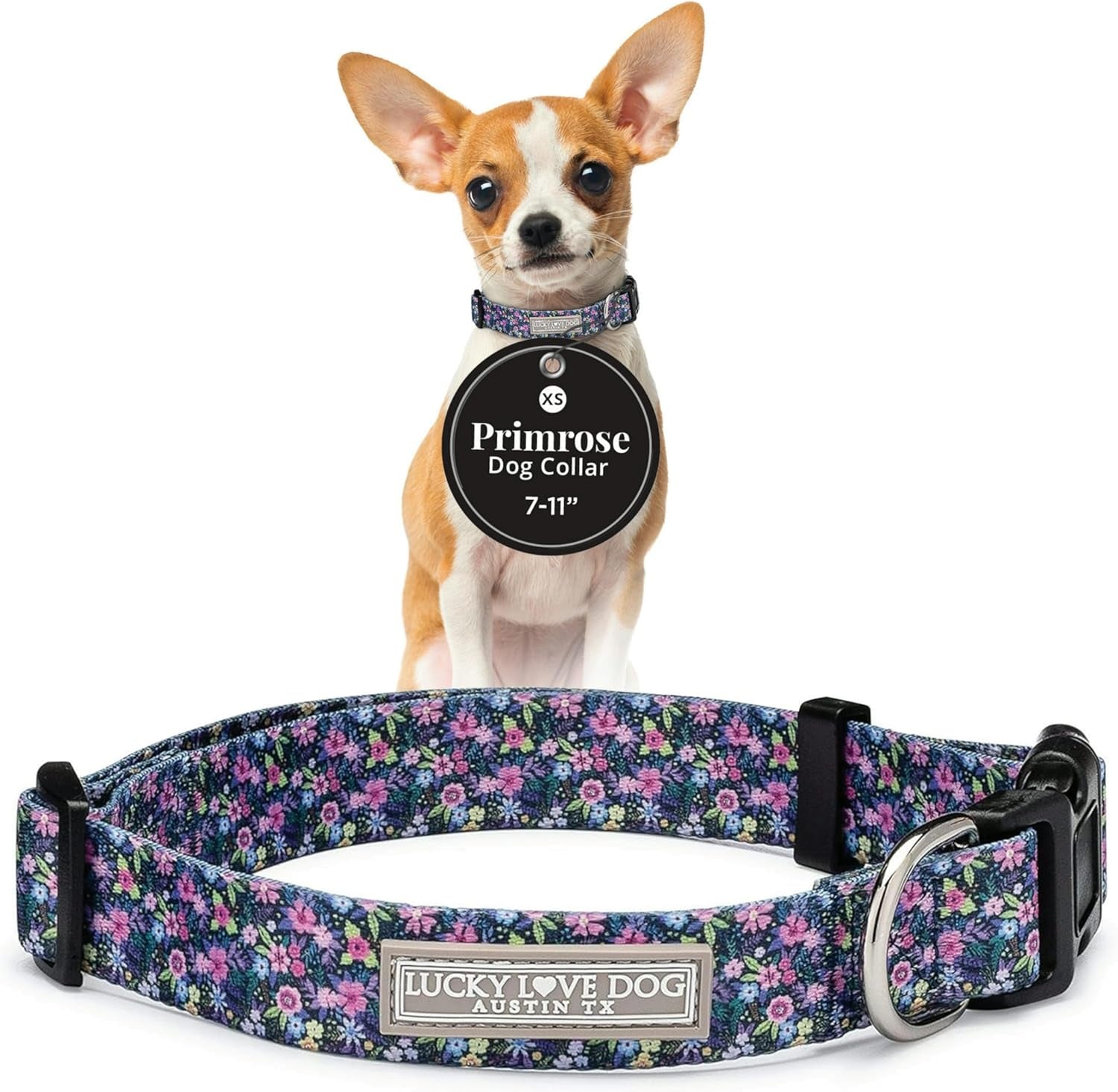 lucky-love-dog-easy-click-buckle-dog-collar-with-leash-set-combo-durable-comfortable-for-male-female-dogs-pet-collar-for-medium-dogs-secure-fit-blackbird-combo-medium