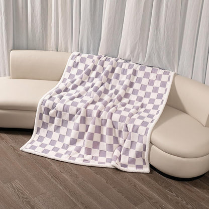 Waterproof Pet Blanket, Brown Checked Pets Throw Blankets for Dog Bed Covers Couch Sofa Stylish Jacquard for Puppy Cats Washable Reversible Furniture Protection Covers (Coffee Check,M)13
