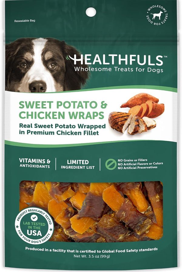 Healthfuls Chicken Wrapped Sweet Potato Dog Treats, 16Oz12