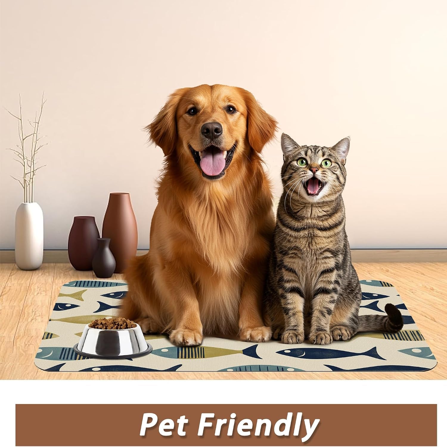 fish-boho-dog-food-mat-for-floors-ocean-absorbent-quick-dry-pet-feeding-mat-cat-dog-bowl-mats-for-food-and-water-non-slip-pet-accessories-supplies-12x20