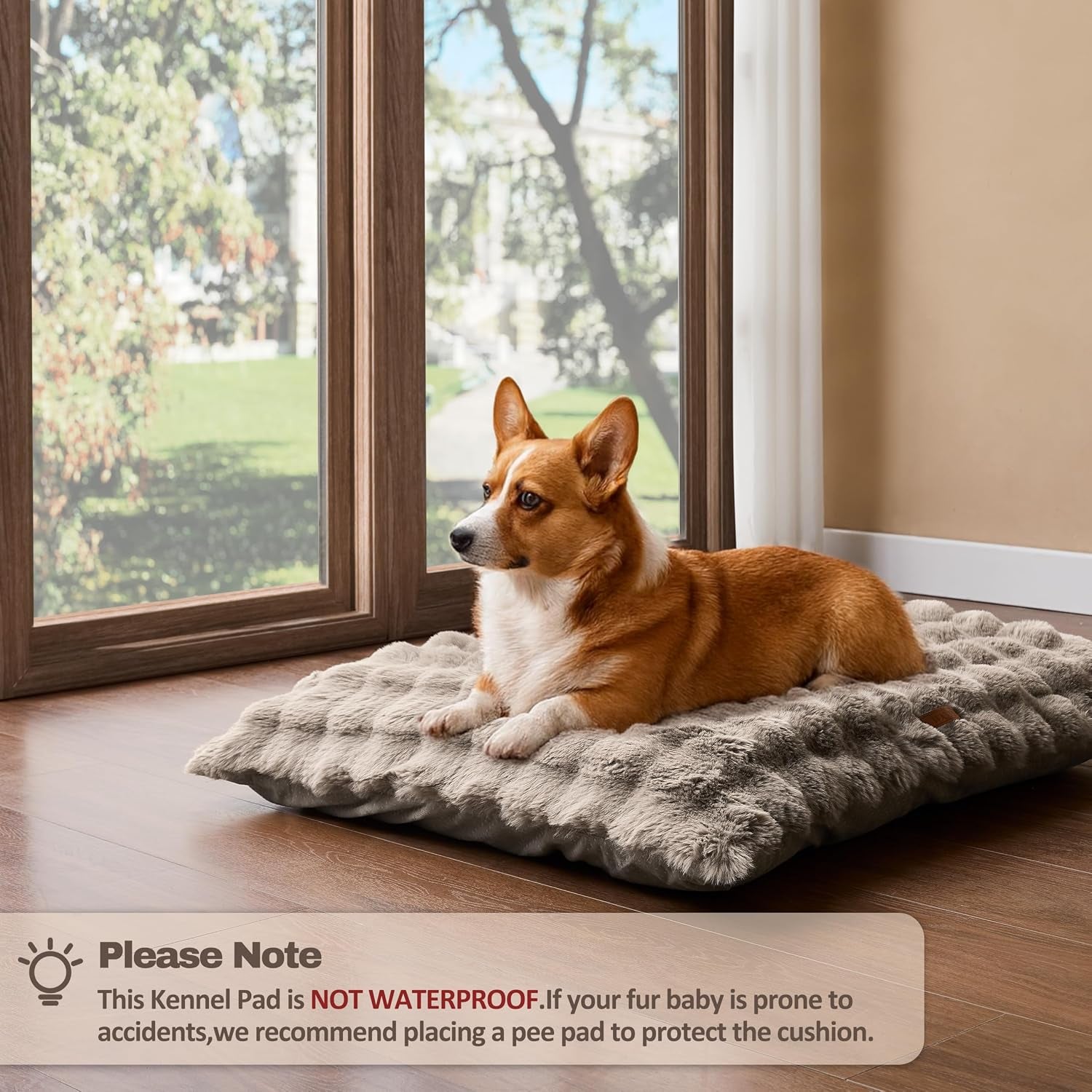 wdcozy-fluffy-dog-crate-beds-for-large-dog-plush-faux-fur-kennel-pad-with-removal-washable-cover-soft-pet-mat-for-sleeping-ease-anxiety-anti-slip-bottom-for-pet-up-to-90-lbs-41x27-beige