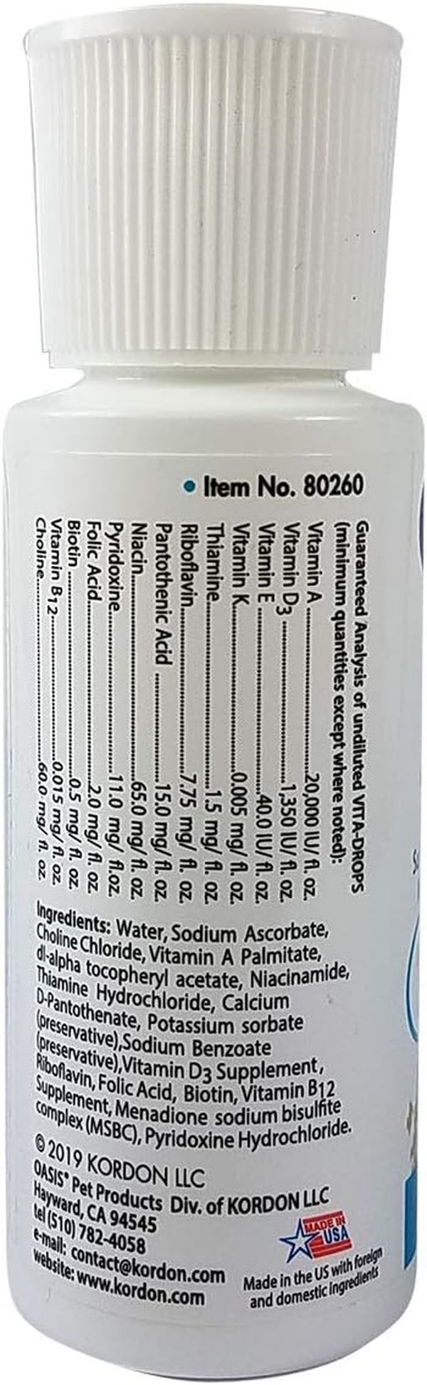 Oasis Hamster Vita-Drops All-In-1 Multivitamins - Daily Vitamin Supplement Supports Healthy Bones & Teeth, Joints & Digestion, Promotes Healthy Skin Coat, Orange Flavor, 2-Ounces4
