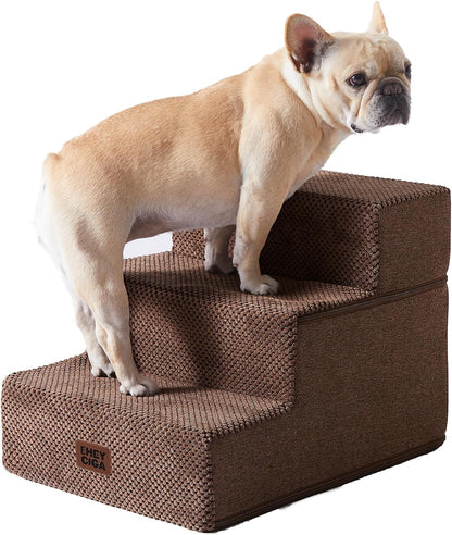 EHEYCIGA Dog Stairs for Bed 18" H, Dog 4-Steps for High Bed, Olive Green | Pet Steps for Small Dogs and Cats, Non-Slip Balanced Pet Ramp Indoor47