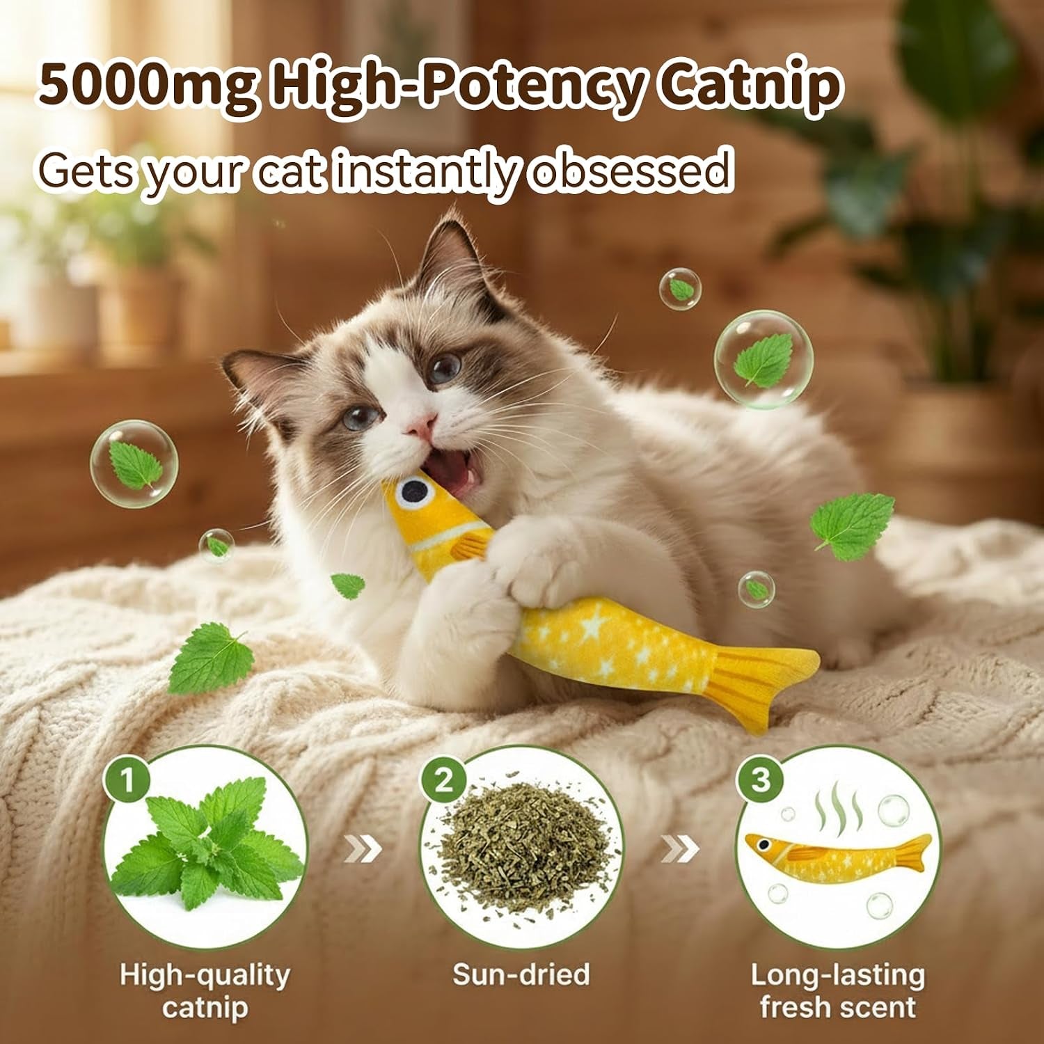 cat-toys-for-indoor-cats-fish-shaped-pillow-2-pack-yellow-purple-5000mg-a-natural-catnip-bell-interactive-soft-chew-kicker-for-indoor-cats-kittens-crinkle-bell-fish-sound-toy