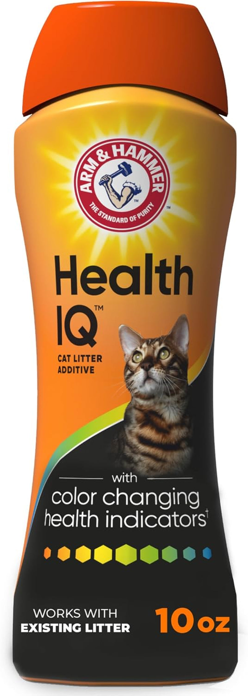 arm-hammer-health-iq-cat-litter-additive-10-oz-color-changing-health-indicators-urine-ph-monitoring-works-with-most-litter
