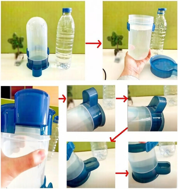 Cat Fountain Water Bowl Cat Water Feeder Dispenser Feed Cat Bowl Water Dish Cat Water Fountain + Cat Treats Lickable Spoon7