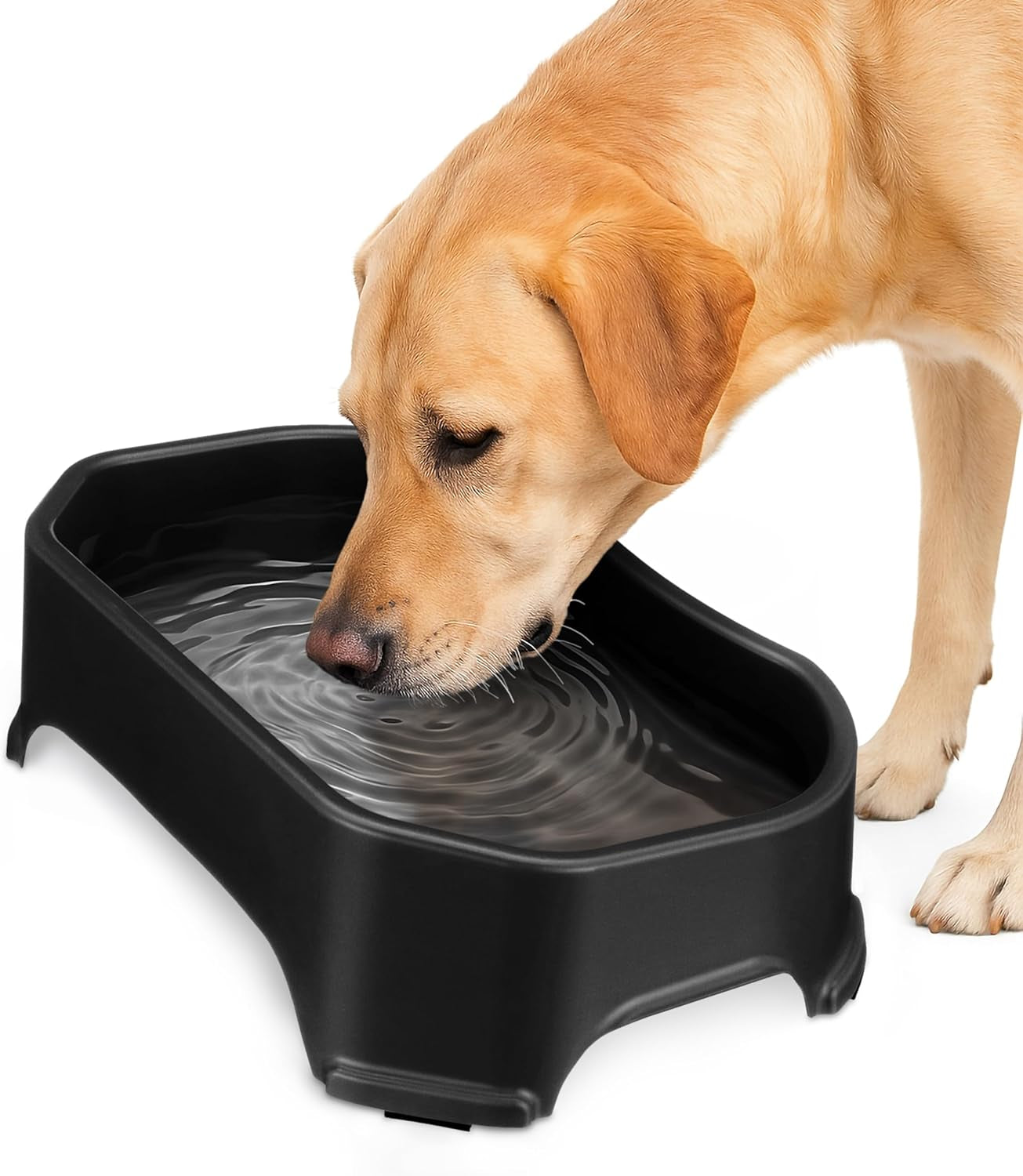 neater-pet-brands-extra-large-water-bowl-for-dogs-outdoor-dog-water-bowl-1-25-gallon-xl-capacity-big-trough-style-food-dish-for-indoors-or-outside-no-spill-large-dog-bowls-gunmetal-grey