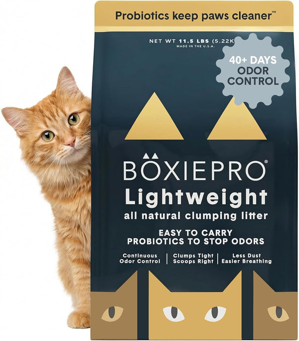Boxie Probiotic Clumping Cat Litter 40+ Day Odor Control Dust Free 16 Lb15
