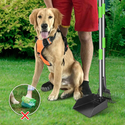 TOOGE Pooper Scooper, Dog Pooper Scooper Long Handle Stainless Metal Tray and Rake for Medium Small Dogs Heavy Duty Pet Supplies to Use for Grass, Dirt or Gravel5
