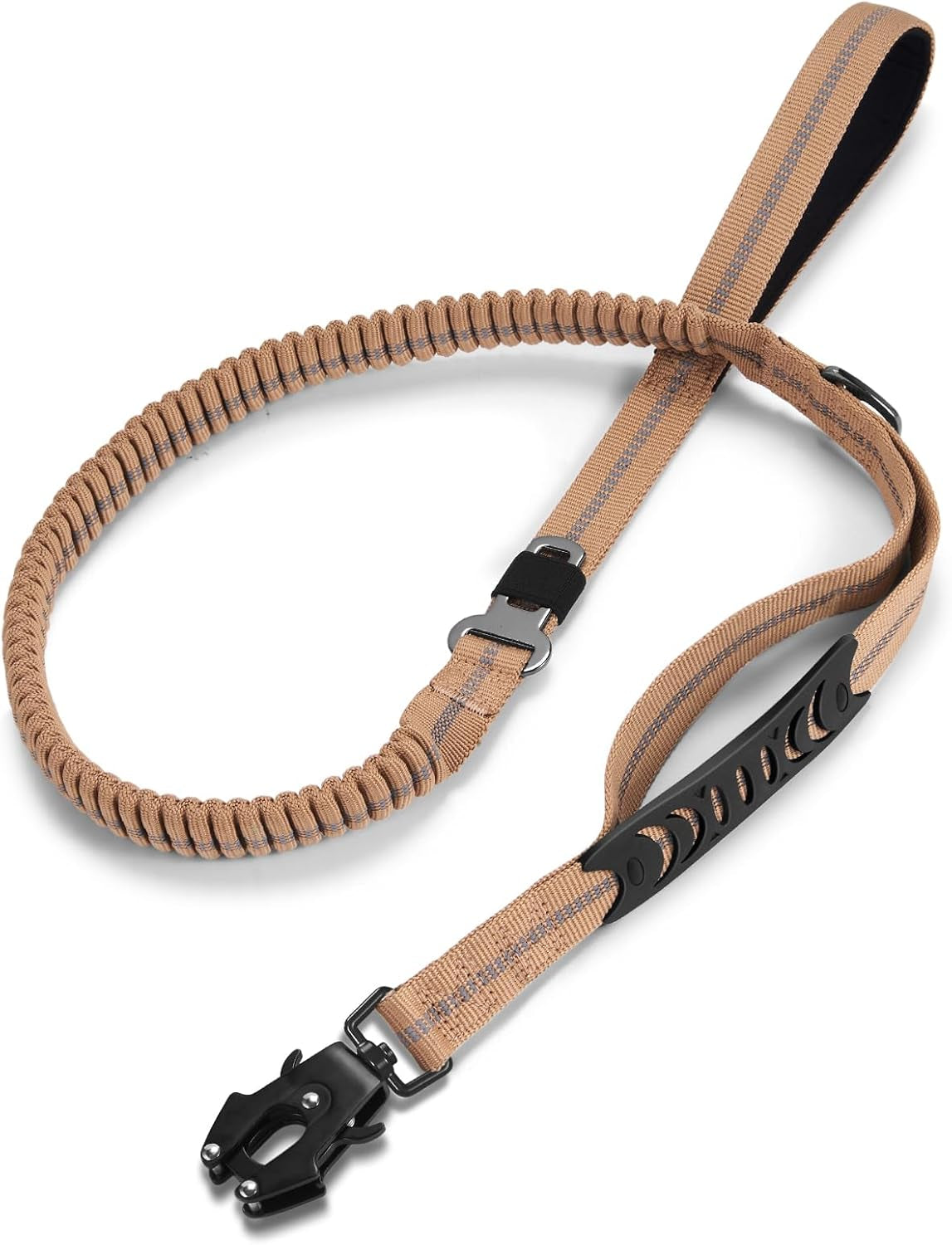 tinmarda-heavy-duty-dog-leash-with-2-padded-handles-advanced-easy-metal-clip-4-6ft-shock-absorbing-no-pull-dog-leashes-for-medium-large-dogs-that-pull-army-green