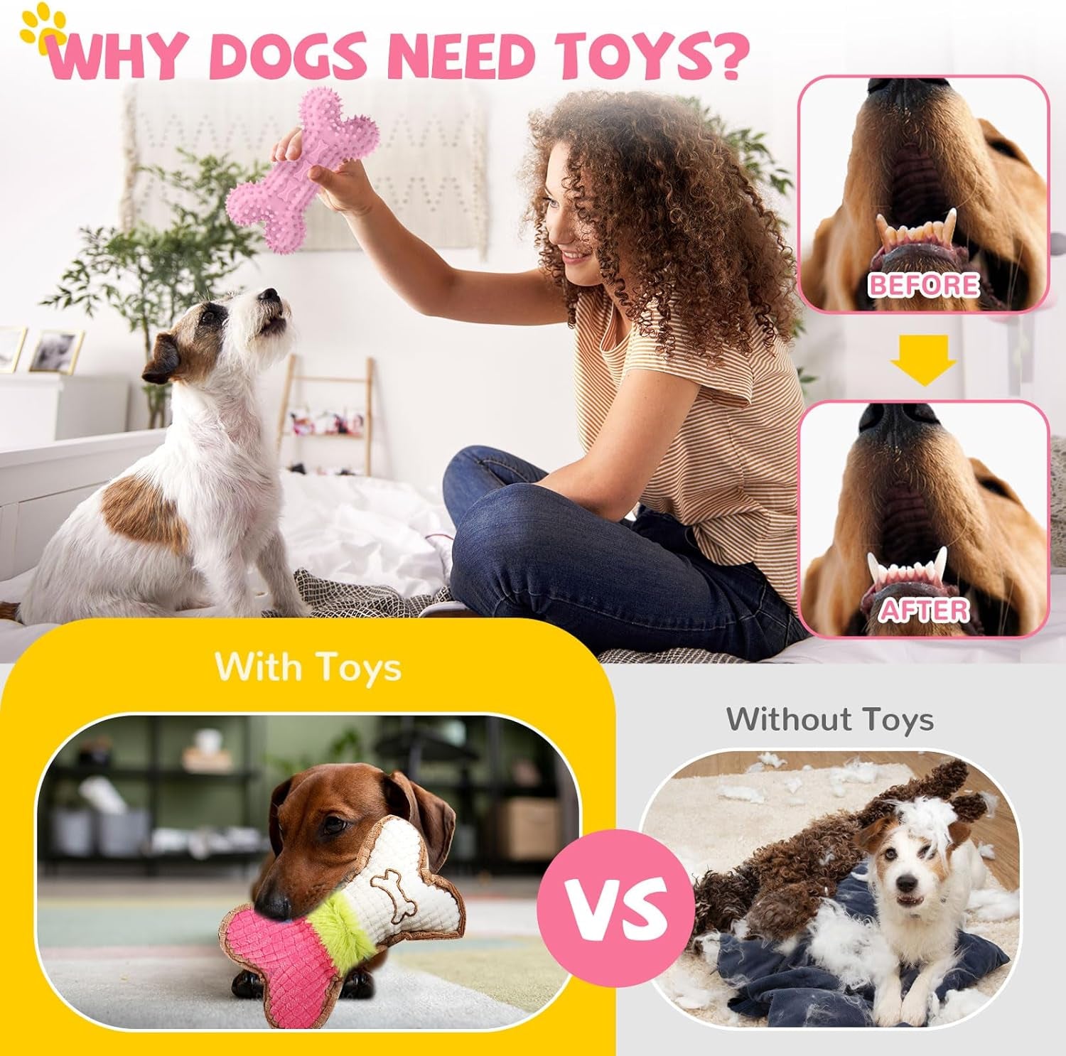 baejmjk-6-pack-puppy-teething-toys-pink-small-breed-dog-chew-toys-with-rope-cute-soft-rubber-puppy-toys-set-for-cleaning-teeth-interactive-pet-doggy-bone-toys