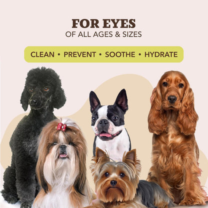 Natural Dog Company Wrinkle Wipes for Dogs, 100 Count, Hypoallergenic, Cleaning & Deodorizing, for Grooming Faces, Paws & Butts9