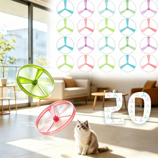 Cat Fetch Toy Launcher with 10 Soft & Flexible Discs, Cat Toys for Indoor Cats, LED Glowing Launcher, Electric Interactive Kitten Toy for Hunting & Exercise, USB Rechargeable8