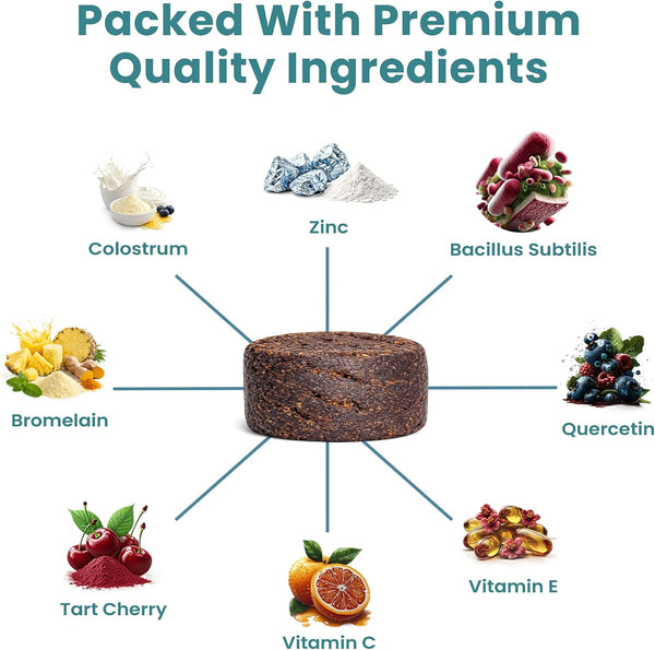 Itch & Allergy plus Dog Allergy Chews for Itchy Skin, Ears & Paws | Colostrum, Probiotics & Quercetin | Dog Allergy Relief for Skin Redness, Hair Loss, Immunity and Digestive Health - 60 Chews5