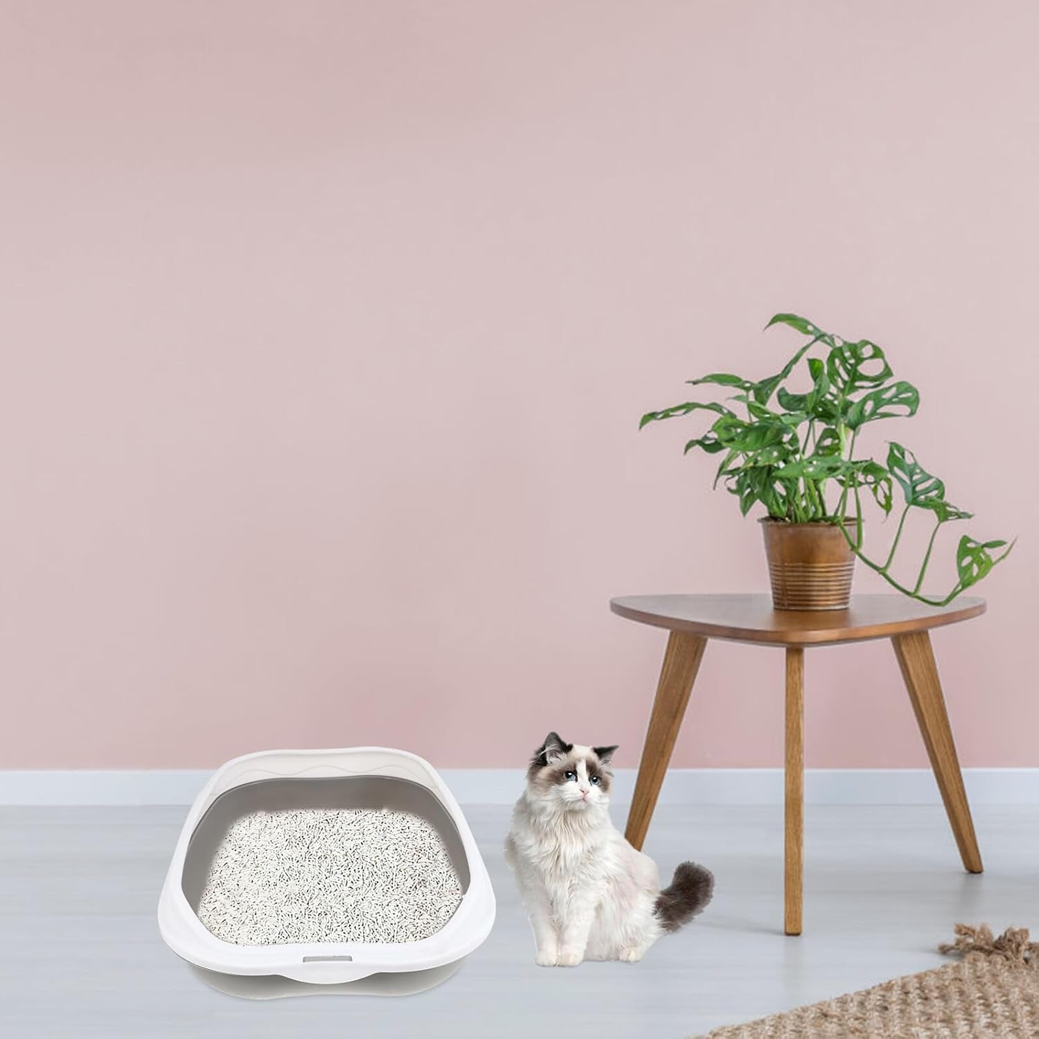 wakauto-kitten-litter-pan-anti-splash-durable-cat-litter-basin-semi-enclosed-grey-pet-toilet-for-indoor-kitten-training-and-housebreaking