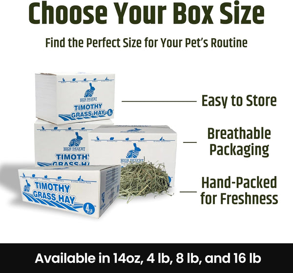 High Desert 2Nd Cutting Timothy Hay for Rabbits, Guinea Pigs, 4 Lb | Soft Leafy Texture with Balanced Fiber, Supports Healthy Digestion, Great for Chinchillas, Hand Packed in the USA, Low Dust7