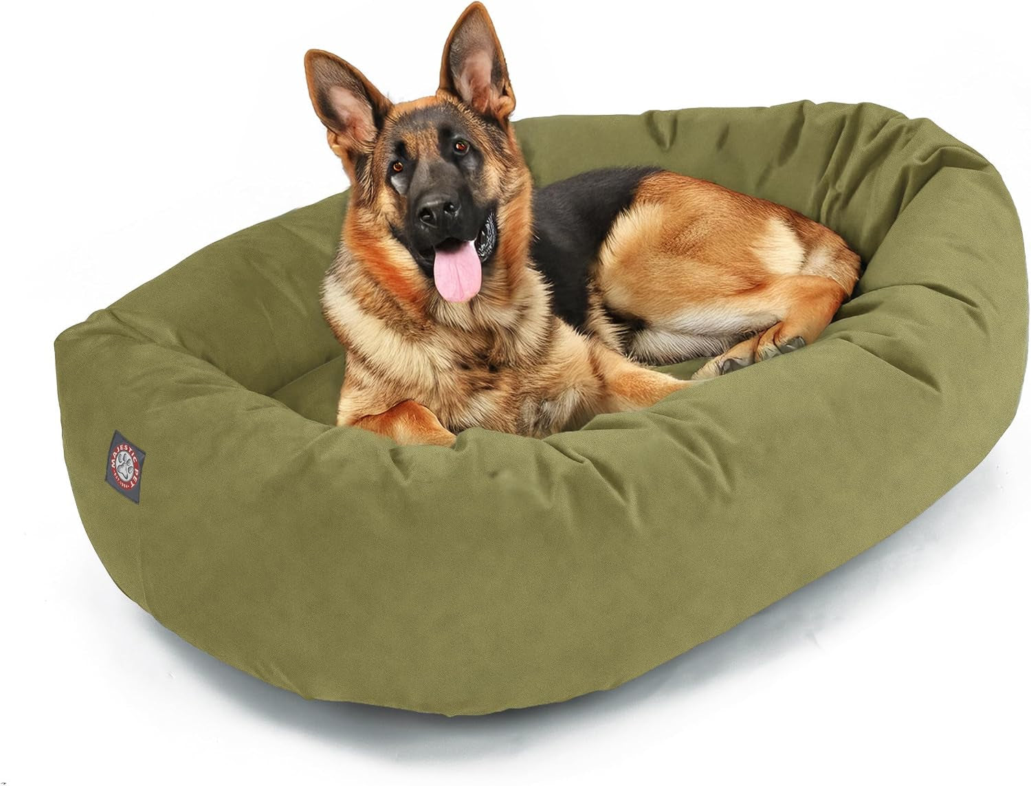 majestic-pet-32-inch-suede-calming-dog-bed-washable-cozy-soft-round-dog-bed-with-spine-support-for-dogs-to-rest-their-head-fluffy-donut-dog-bed-32x23x7-inch-round-pet-bed-medium-sage