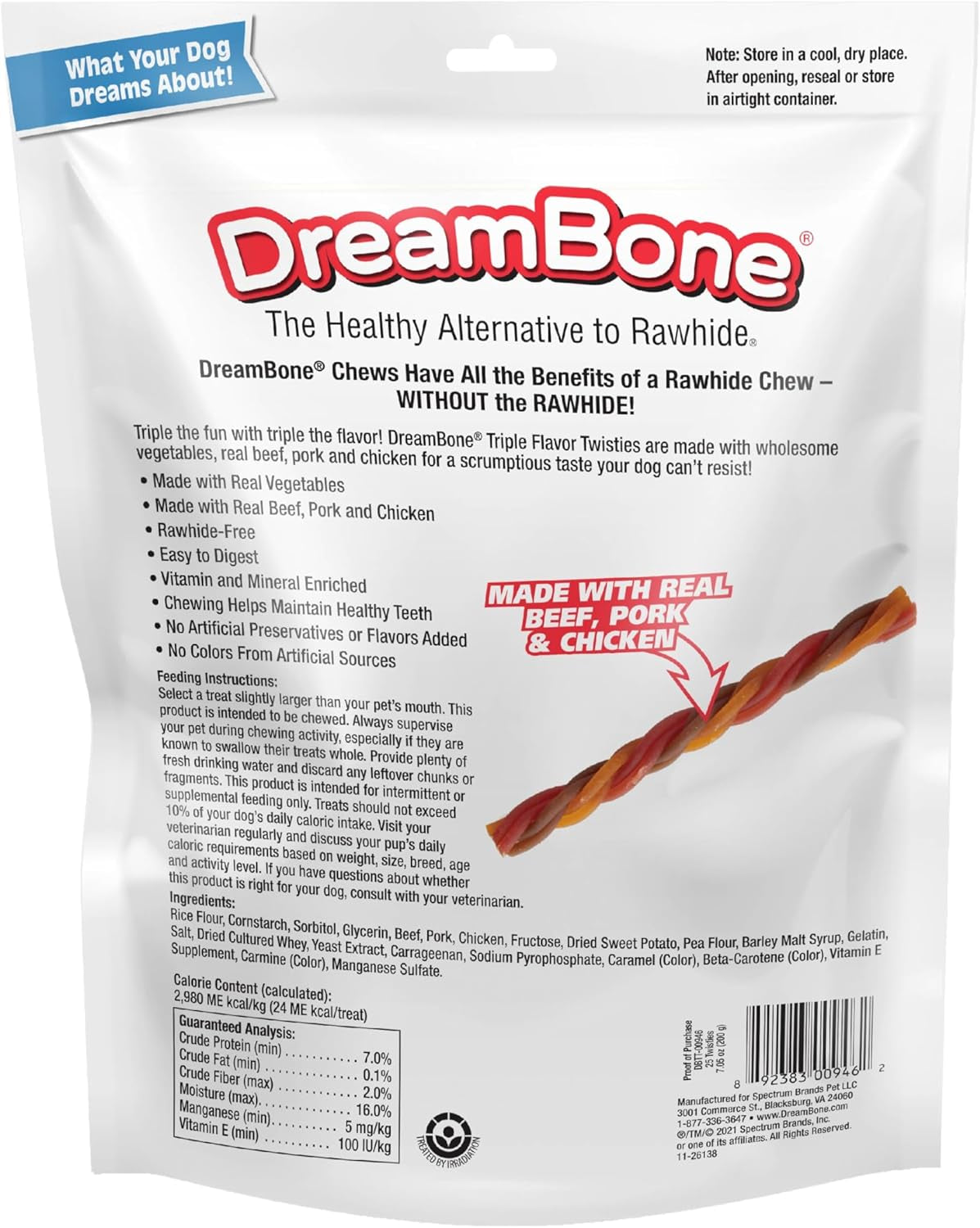 dreambone-triple-flavor-twisties-dog-treats-daily-rawhide-free-chew-digests-safely-with-real-protein-beef-pork-chicken-and-veggies-25-count