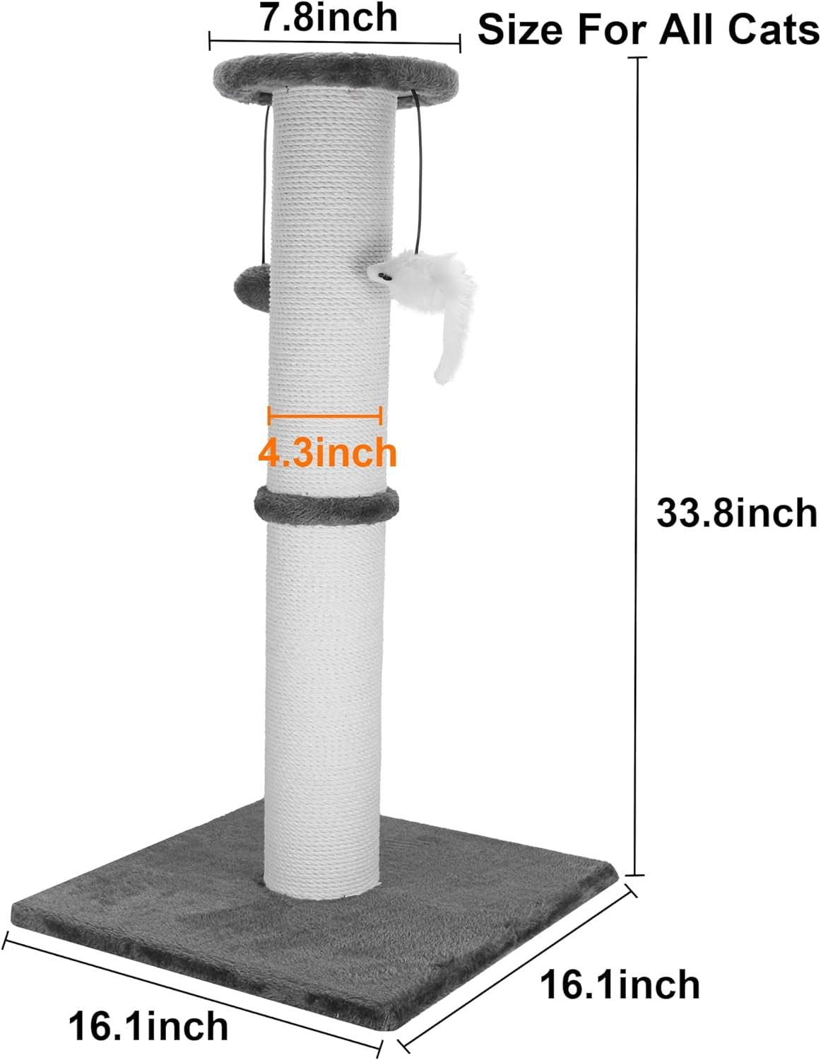 34-inch-tall-cat-scratching-post-for-large-cats-stable-base-gray-heavy-duty-cat-scratcher-extra-tall-thick-post-soft-natural-cotton-rope-hanging-interactive-cat-toys-indoor-cat-furniture