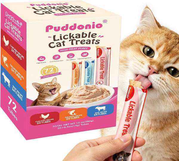 Lickable Cat Treats, High-Meat Purée, 0.5 Oz Tubes, 20 Count | High-Meat Purée with Minimal Ingredients and No Added Gums or Fillers; Thick, Smooth Texture for Treating or Meal Topping11