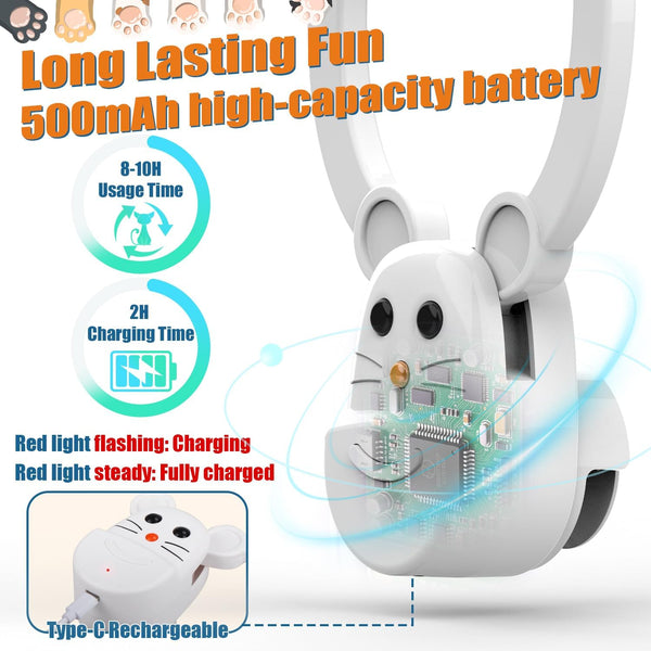 Interactive Cat Toys for Indoor Cats, Automatic Flying Bird Feather Wand Toy for Chase Exercise Enrichment, Rechargeable Durable Safe Hanging Cat Toy for Bored Kittens & Adult Cats7