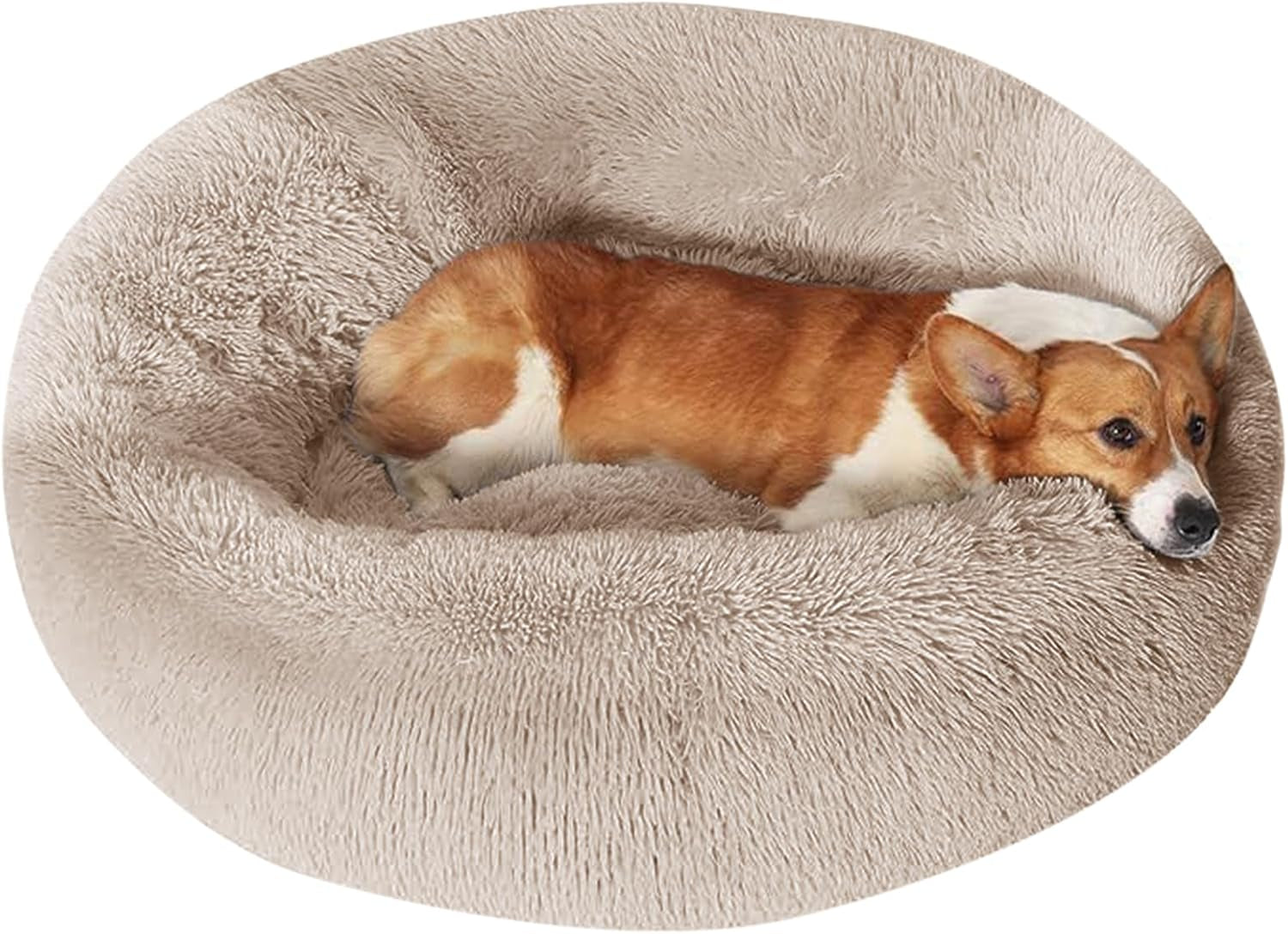 jollyvogue-small-dog-bed-calming-soft-anti-anxiety-donut-cat-bed-washable-round-fluffy-cushion-for-small-and-medium-pets-20