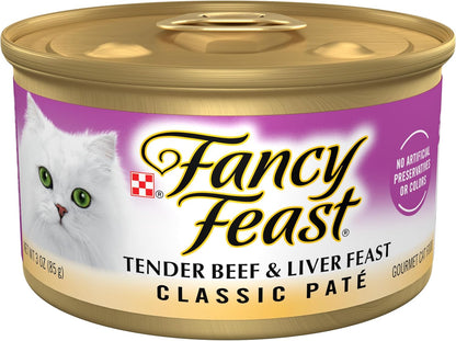 Purina Fancy Feast Gravy Lovers, Poultry & Beef Wet Cat Food, 3Oz, 24-Pack35
